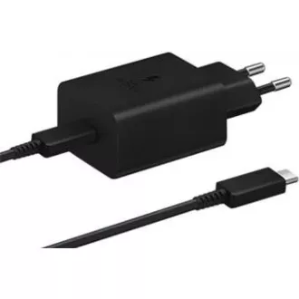 Samsung cestovní nabíječka EP-T4510XBE, Fast Charging 45W, USB-C + datový kabel USB-C, černá