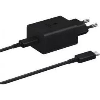 Samsung cestovní nabíječka EP-T4510XBE, Fast Charging 45W, USB-C + datový kabel USB-C, černá