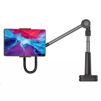 FIXED univerzální držák RELAX na tablet/telefon pro upevnění na stůl s otočným a nastavitelným ramenem, černá