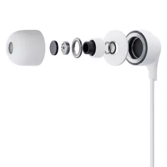 3mk sluchátka - Wired Earphones USB-C, bílá