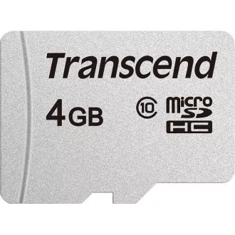 TRANSCEND MicroSDHC karta 4GB 300S, Class 10, bez adaptéru
