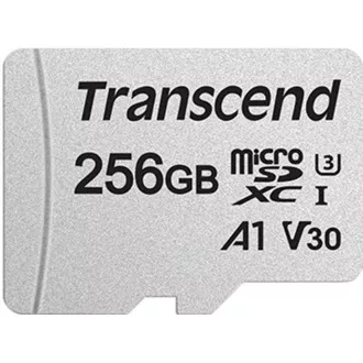 TRANSCEND MicroSDXC karta 256GB 300S, UHS-I U3 V30 + adaptér