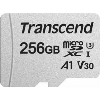 TRANSCEND MicroSDXC karta 256GB 300S, UHS-I U3 V30 + adaptér