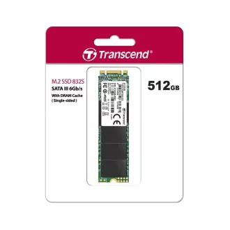 TRANSCEND SSD MTS832S, Single Side, 512GB, M.2 2280, SATA B+M Key, TLC