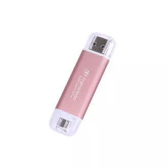 TRANSCEND Externí SSD ESD310P 2TB, External SSD, USB 10Gbps, Type C/A, růžová