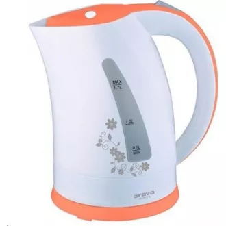 Orava VK-3417 P rychlovarná konvice, 2000 W, 1.7 l, automatické vypnutí, bílá / oranžová