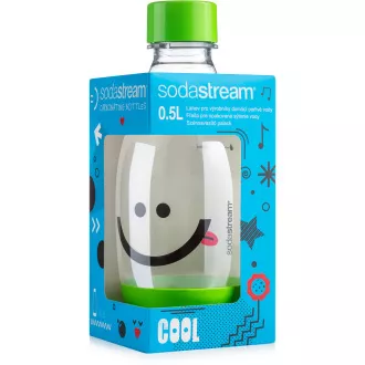 Lahev dětská 0.5l Smajlík zelená SODA