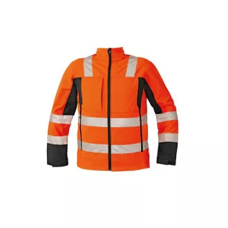 MALTON softshell. bunda HV oranžová XL