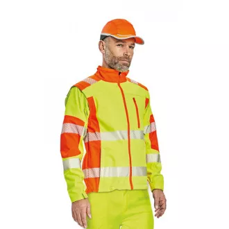 LATTON softsh. bunda HV žlutá/oranž. M