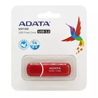 ADATA Flash Disk 32GB UV150, USB 3.1 Dash Drive (R:90/W:20 MB/s) červená