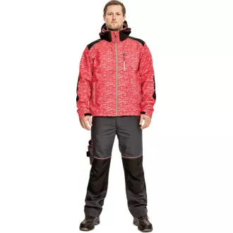 KNOXFIELD printed softshell červená XXL