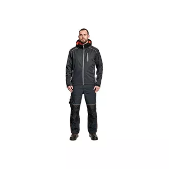 KNOXFIELD softshell bunda antra/červ S