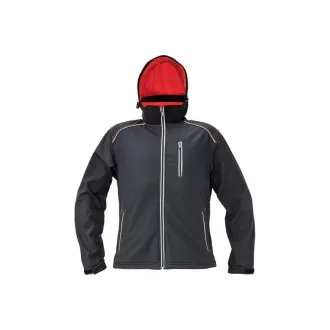 KNOXFIELD softshell bunda antra/červ S