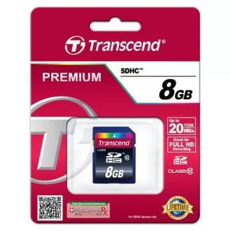 TRANSCEND SDHC karta 8GB Premium, Class 10