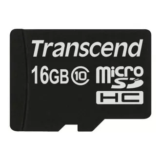 TRANSCEND MicroSDHC karta 16GB Class 10, bez adaptéru TRANSCEND MicroSDHC karta 16GB Class 10, bez adaptéru