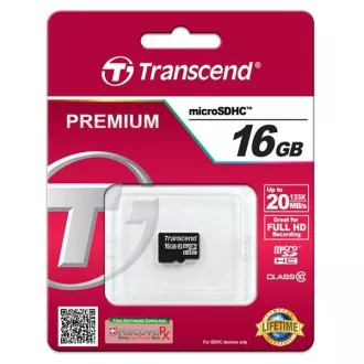 TRANSCEND MicroSDHC karta 32GB Class 10, bez adaptéru