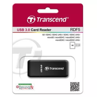TRANSCEND Card Reader F5, USB 3.0, Black