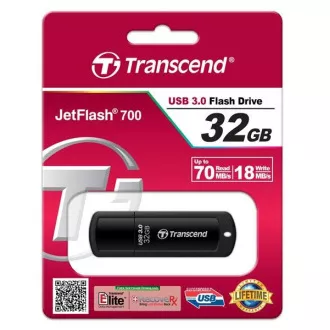 TRANSCEND Flash Disk 32GB JetFlash®700, USB 3.0 (R:71/W:18 MB/s) černá