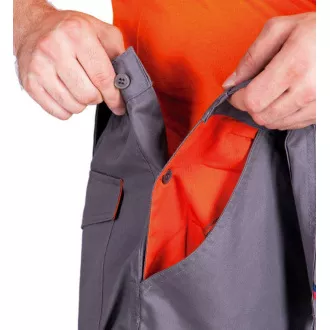 DESMAN kalhoty lacl šedá/oranžová 56