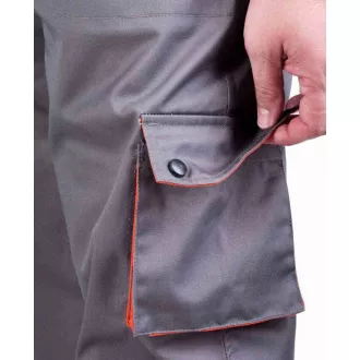 DESMAN kalhoty do pasu šedá/oranžová 60