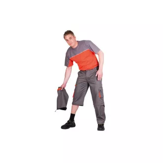 DESMAN kalhoty 2v1 šedá/oranžová 56
