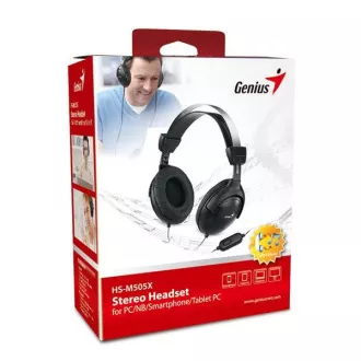 GENIUS sluchátka s mikrofonem HS-M505X, single jack