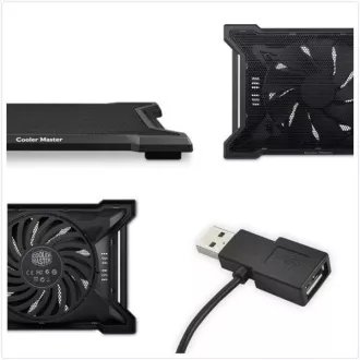 Cooler Master chladící podstavec X Slim II pro notebook do 15.6", 20cm, černá Cooler Master chladící podstavec X Slim II pro notebook do 15.6", 20cm, černá