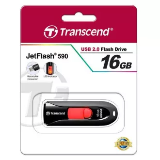 TRANSCEND Flash Disk 16GB JetFlash®590K, USB 2.0 (R:13/W:4 MB/s) černá