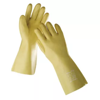 STANDARD rukavice 35cm máč. v PVC žluté - 10