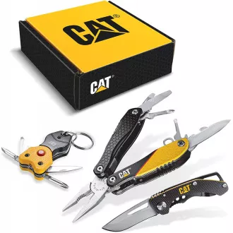 Caterpillar Dárková multifunkční sada, nůž, kleště a klíčenka CT240192 Caterpillar Dárková multifunkční sada, nůž, kleště a klíčenka CT240192