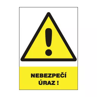 12335 T. Nebezpečí úrazu- bezp.tabulka