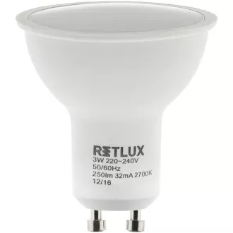 RLL 254 GU10 žárovka 6W WW   RETLUX