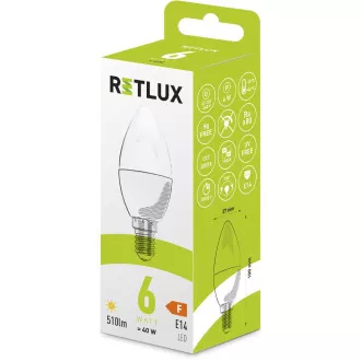 RLL 426 C37 E14 candle  6W WW     RETLUX