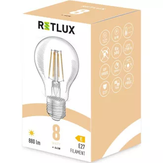 _RFL 402 Fil. A60 E27 bulb 8W WW RETLUX _RFL 402 Fil. A60 E27 bulb 8W WW RETLUX