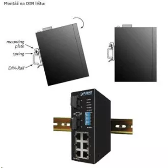 Planet switch IGS-801T, průmysl.verze 8x10/100/1000, DIN, IP30, -40 až 75°C, 12-48V Planet switch IGS-801T, průmysl.verze 8x10/100/1000, DIN, IP30, -40 až 75°C, 12-48V