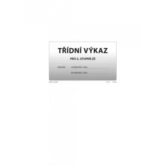 Tiskopis Třídní výkaz pro 2.stupeň ZŠ A4 8 stran OPTYS Tiskopis Třídní výkaz pro 2.stupeň ZŠ A4 8 stran OPTYS