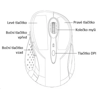 iTec myš optická Bluetooth 244 - černá