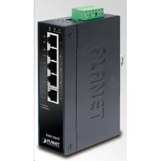 Planet ISW-501T, 5x 10/100, DIN, IP30, rozšířený teplotní rozsah -40~75 st.C