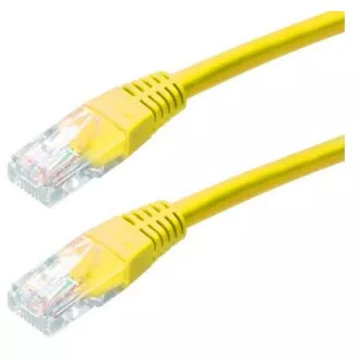 Patch kabel Cat6, UTP - 0, 5m, žlutý