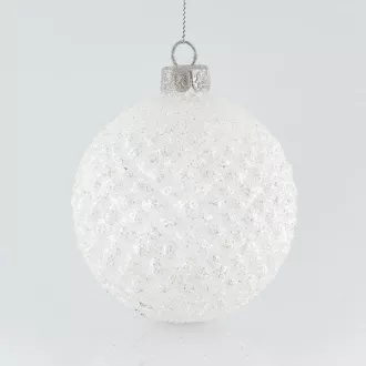 Eurolamp Vánoční ozdoby transparentní skleněný míč, 8 cm, set 4 ks