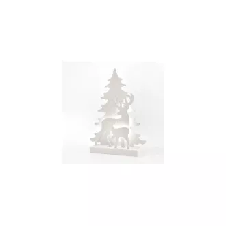 Eurolamp Stolní dekorace se stromkem a s jeleny, 11 LED, na baterie, 29 x 8 x 40,5 cm, 1 ks