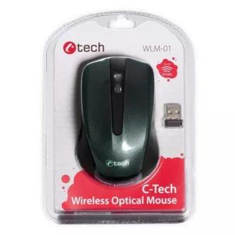 C-TECH myš WLM-01, černá, bezdrátová, USB nano receiver