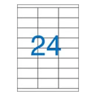 Etikety 70x36mm 3řadé 24etiket na archu 100listů Victoria