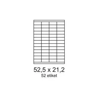 Etikety 52,5x21,2mm 52 etiket na archu 100listů Smartline
