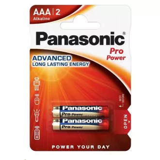 PANASONIC Alkalické baterie Pro Power LR03PPG/2BP AAA 1, 5V (Blistr 2ks)