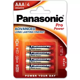 PANASONIC Alkalické baterie Pro Power LR03PPG/4BP AAA 1, 5V (Blistr 4ks)