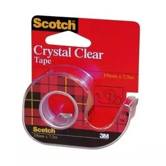 Páska lepící s odvíječem 3M Scotch Crystal 19mmx7,5m