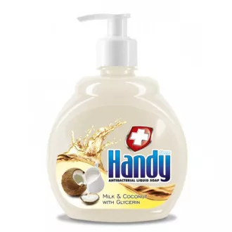 Mýdlo tekuté Clovin Handy antibakterial Mléko a kokos 500ml s pumpičkou
