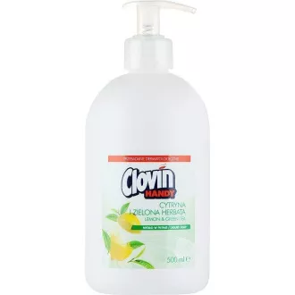Mýdlo tekuté Clovin Handy antibakterial Citron a zelený čaj 500ml Mýdlo tekuté Clovin Handy antibakterial Citron a zelený čaj 500ml