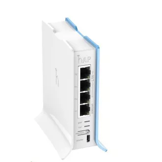 MikroTik hAP Lite (tower), 650MHz CPU, 32MB RAM, 4x LAN, integr. 2.4GHz Wi-Fi, WPS, vč. L4